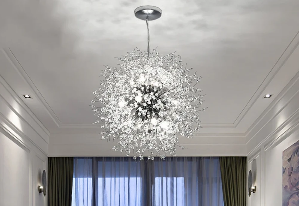 globe crystal chandelier